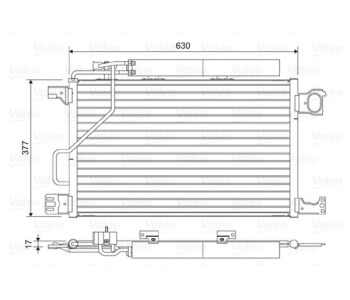 Кондензатор, климатизация VALEO 814423 за MERCEDES CLK (A209) кабриолет от 2003 до 2010