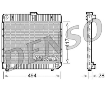Радиатор, охлаждане на двигателя DENSO DRM17049 за MERCEDES SLK (R172) от 2011