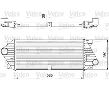 Интеркулер (охладител за въздуха на турбината) VALEO 818635 за MERCEDES ML (W163) от 1998 до 2005