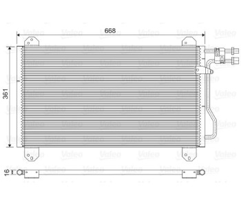 Кондензатор, климатизация VALEO 816891 за MERCEDES SPRINTER T1N (W904) 4T товарен от 1996 до 2006