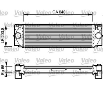 Интеркулер (охладител за въздуха на турбината) VALEO 817994 за MERCEDES SPRINTER NCV3 (W906) 3.5T платформа от 2006 до 2018