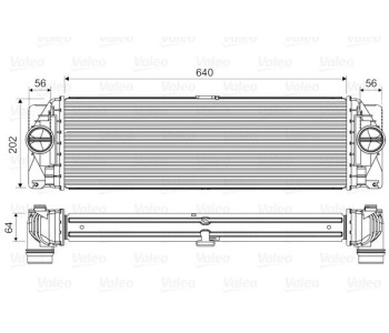 Интеркулер (охладител за въздуха на турбината) VALEO 818341 за MERCEDES SPRINTER NCV3 (W906) 3.5T платформа от 2006 до 2018