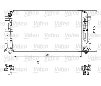 Радиатор, охлаждане на двигателя VALEO 734926 за MERCEDES SPRINTER NCV3 (W906) 5T товарен от 2006 до 2018