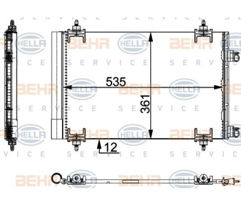 Кондензатор, климатизация HELLA 8FC 351 319-644 за MINI ROADSTER (R59) от 2011 до 2015