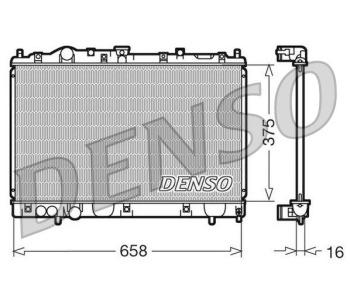 Радиатор, охлаждане на двигателя DENSO DRM45033 за MITSUBISHI COLT VI (Z3_A, Z2_A) от 2002 до 2012