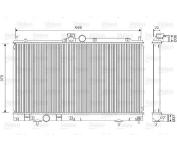 Радиатор, охлаждане на двигателя VALEO 701560 за MITSUBISHI LANCER VII (CS_A, CT_A) седан от 2000 до 2007