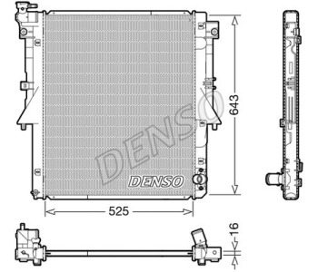 Радиатор, охлаждане на двигателя DENSO DRM46025 за NISSAN ALMERA II (N16) хечбек от 2000 до 2006