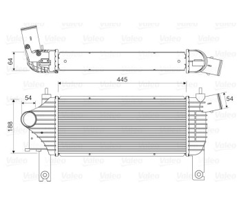 Интеркулер (охладител за въздуха на турбината) VALEO 818608 за NISSAN PATHFINDER III (R51) от 2005 до 2012