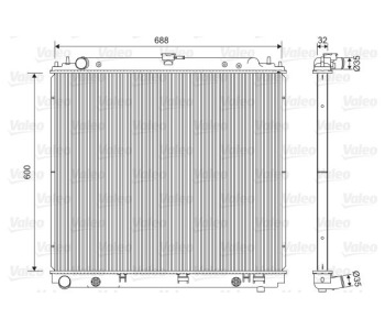 Радиатор, охлаждане на двигателя VALEO 701566 за NISSAN PATHFINDER III (R51) от 2005 до 2012