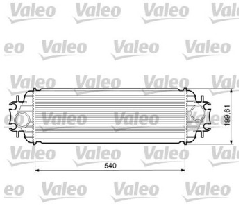 Интеркулер (охладител за въздуха на турбината) VALEO 817554 за OPEL VIVARO A (E7) платформа от 2001 до 2014