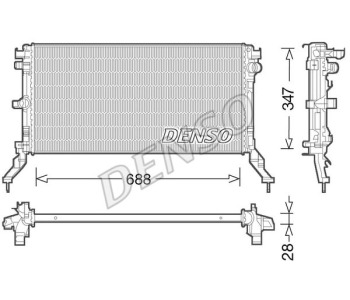 Радиатор, охлаждане на двигателя DENSO DRM23096 за OPEL VIVARO A (F7) товарен от 2001 до 2014