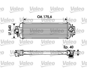 Интеркулер (охладител за въздуха на турбината) VALEO 817636 за OPEL VIVARO A (F7) товарен от 2001 до 2014
