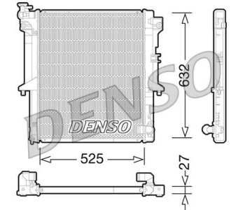 Радиатор, охлаждане на двигателя DENSO DRM46011 за NISSAN PRIMERA (W10) комби от 1990 до 1998