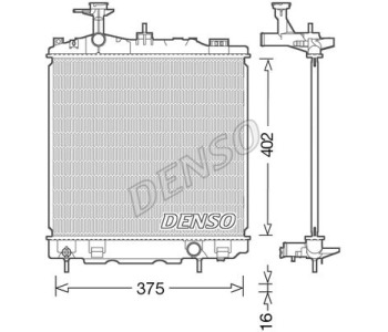 Радиатор, охлаждане на двигателя DENSO DRM46018 за NISSAN QASHQAI (J10, JJ10) от 2007 до 2013