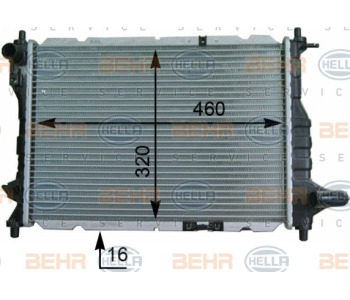 Радиатор, охлаждане на двигателя HELLA 8MK 376 753-691 за NISSAN QASHQAI (J10, JJ10) от 2007 до 2013