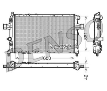 Радиатор, охлаждане на двигателя DENSO DRM20046 за OPEL CORSA D (S07) от 2006 до 2014