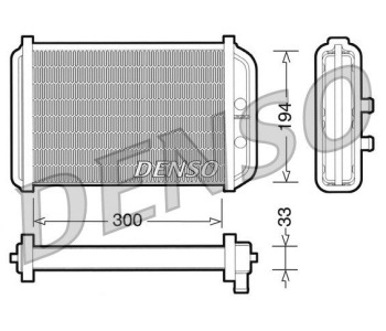 Топлообменник, отопление на вътрешното пространство DENSO DRR20004 за OPEL ASTRA G (F48_, F08_) хечбек от 1998 до 2009