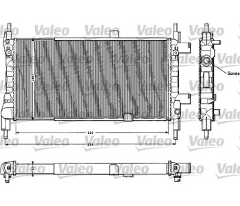 Радиатор, охлаждане на двигателя VALEO 883856 за OPEL KADETT E (T85) комби от 1984 до 1991