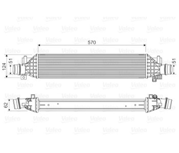 Интеркулер (охладител за въздуха на турбината) VALEO 818629 за OPEL MOKKA X (J13) от 2012
