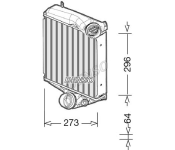 Интеркулер (охладител за въздуха на турбината) DENSO DIT99000 за OPEL MOKKA X (J13) от 2012