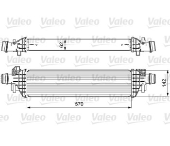 Интеркулер (охладител за въздуха на турбината) VALEO 818628 за OPEL MOKKA X (J13) от 2012