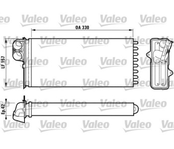 Топлообменник, отопление на вътрешното пространство VALEO 812170 за OPEL MOVANO (F9) товарен от 1999 до 2010