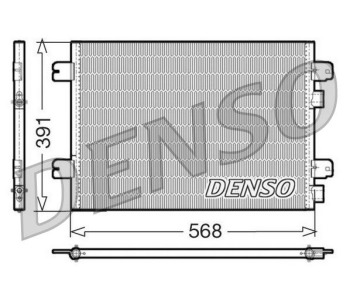 Кондензатор, климатизация DENSO DCN23016 за RENAULT MASTER II (FD) товарен от 1998 до 2009