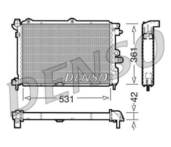 Радиатор, охлаждане на двигателя DENSO DRM20072 за OPEL REKORD E от 1977 до 1986