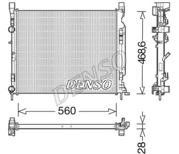 Радиатор, охлаждане на двигателя DENSO DRM23094 за RENAULT TRAFIC II (FL) товарен от 2001 до 2014