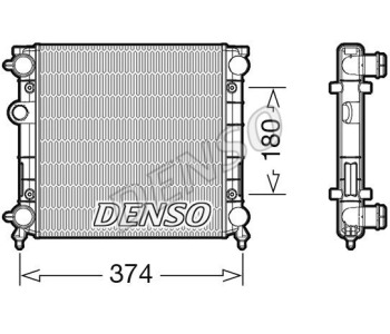 Радиатор, охлаждане на двигателя DENSO DRM23029 за RENAULT 9 (L42_) от 1981 до 1997