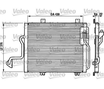 Кондензатор, климатизация VALEO 816863 за RENAULT 19 I (D53_) кабриолет от 1991 до 1992