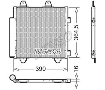 Кондензатор, климатизация DENSO DCN23006 за RENAULT CLIO III (BR0/1, CR0/1) от 2005 до 2012