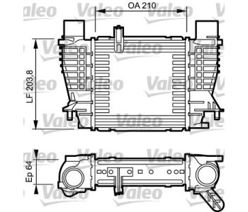 Интеркулер (охладител за въздуха на турбината) VALEO 817999 за RENAULT CLIO III (BR0/1, CR0/1) от 2005 до 2012