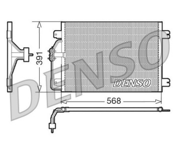 Кондензатор, климатизация DENSO DCN23015 за RENAULT CLIO II (BB0/1/2_, CB0/1/2_) от 1998 до 2005