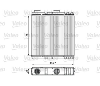 Топлообменник, отопление на вътрешното пространство VALEO 811543 за RENAULT CLIO III (BR0/1, CR0/1) от 2005 до 2012