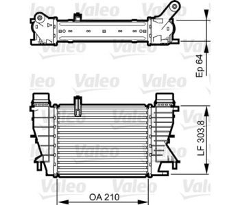 Интеркулер (охладител за въздуха на турбината) VALEO 818251 за RENAULT MODUS (F/JP0_) от 2004 до 2012