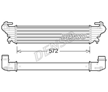 Интеркулер (охладител за въздуха на турбината) DENSO DIT23001 за RENAULT ESPACE III (JE0_) от 1996 до 2002