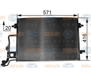 Кондензатор, климатизация HELLA 8FC 351 301-634 за RENAULT ESPACE IV (JK0/1_) от 2002 to 2014