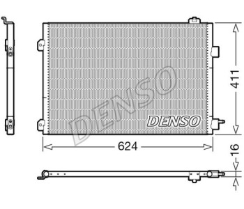 Кондензатор, климатизация DENSO DCN23034 за RENAULT MEGANE III (DZ0/1_) купе от 2008