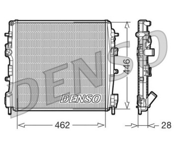 Радиатор, охлаждане на двигателя DENSO DRM23052 за RENAULT MEGANE I CC (EA0/1_) кабриолет от 1996 до 2003