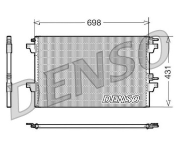 Кондензатор, климатизация DENSO DCN23026 за RENAULT TWINGO II (CN0_) от 2007 до 2014