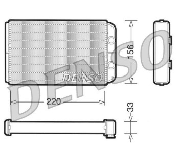 Топлообменник, отопление на вътрешното пространство DENSO DRR32005 за SKODA SUPERB II (3T4) седан от 2008 до 2015