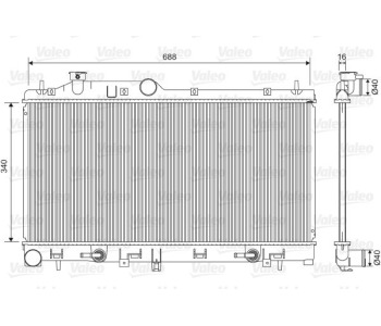 Радиатор, охлаждане на двигателя VALEO 701554 за SUBARU FORESTER III (SH_) от 2008 до 2012