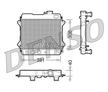 Радиатор, охлаждане на двигателя DENSO DRM36023 за SUBARU FORESTER IV (SJ) от 2012