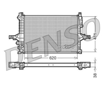 Радиатор, охлаждане на двигателя DENSO DRM36021 за SUBARU FORESTER IV (SJ) от 2012