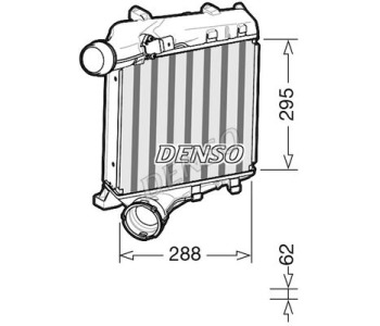 Интеркулер (охладител за въздуха на турбината) DENSO DIT50012 за TOYOTA VERSO S (_P12_) от 2010 до 2016