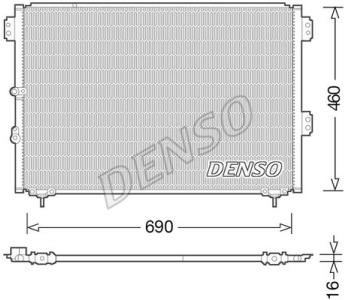 Кондензатор, климатизация DENSO DCN50041 за TOYOTA AVENSIS (_T27_) седан от 2008 до 2018