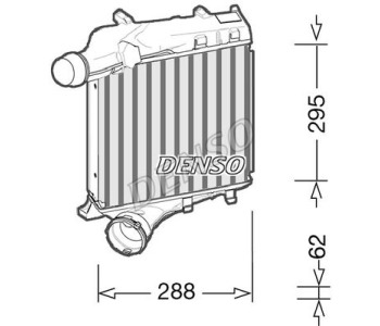 Интеркулер (охладител за въздуха на турбината) DENSO DIT50013 за TOYOTA COROLLA (_E18_, ZRE17_) седан от 2013