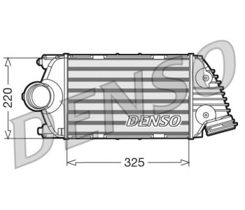 Интеркулер (охладител за въздуха на турбината) DENSO DIT50005 за TOYOTA AURIS (_E18_) от 2012