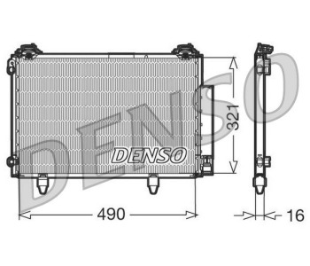Кондензатор, климатизация DENSO DCN50011 за TOYOTA AVENSIS VERSO (_M2_) от 2001 до 2009